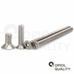 25 Stück Senkkopfschrauben M2 X 6 mit Innensechsrund "TX" - T6 DIN 965 Edelstahl A2