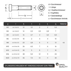 1 Stück Zylinderschrauben M3 X 8 mit Innensechskant, niedr. Kopf DIN 7984 Edelstahl A2