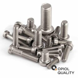 25 Stück Zylinderschrauben M8 X 50 mit Innensechskant, niedr. Kopf DIN 7984 Edelstahl A2