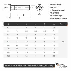 100 Stück Zylinderschrauben M3 X 12 mit Innensechskant, niedr. Kopf DIN 7984 Edelstahl A2