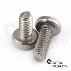 10 Stück Linsenschrauben M2,5 X 12 mit Innensechsrund "TX" - T8 DIN 7985 Edelstahl A2