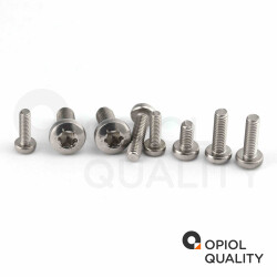 10 Stück Linsenschrauben M3 X 8 mit Innensechsrund "TX" - T10 DIN 7985 Edelstahl A2