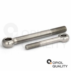 2 Stück Augenschrauben Form B DIN 444 BM 8X45 Edelstahl A2