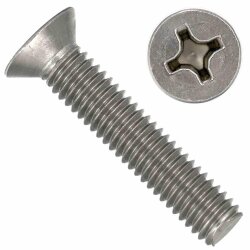 5 Stück Senkkopfschrauben M6 X 16 mit Kreuzschlitz...