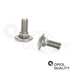 5 Stück Schlossschrauben M6x40/40 DIN 603 Edelstahl A2