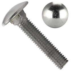25 Stück Schlossschrauben M5 X 35/35 DIN 603 Edelstahl A2