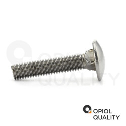 25 Stück Schlossschrauben M8 X 80/80 DIN 603 Edelstahl A2