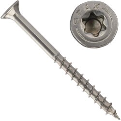 25 Stück SPAX® Spanplattenschraube 4,5x40/25 TX20 (Teilgewinde) Edelstahl A2 mit Multikopf und 4CUT-Spitze