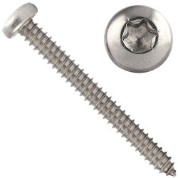 10 Stück Linsenkopf-Blechschrauben mit...