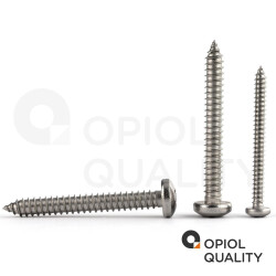 5 Stück Linsenkopf-Blechschrauben mit Kreuzschlitz 3,9x50 Edelstahl A2 (DIN 7981)