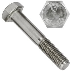 1 Stück Sechskantschrauben M14x80 mit Schaft DIN 931 Edelstahl A2