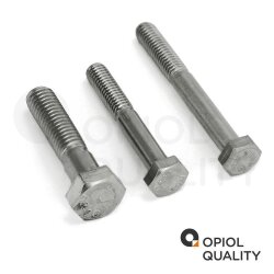 5 Stück Sechskantschrauben M12x55 mit Schaft DIN 931 Edelstahl A2