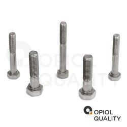 10 Stück Sechskantschrauben M16x90 mit Schaft DIN 931 Edelstahl A2