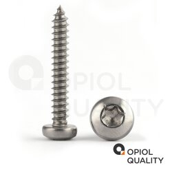 50 Stück Rundkopf-Spanplattenschrauben mit verstärktem Kopf 5,0X30 TX25 Edelstahl A2
