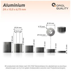 Distanzh&uuml;lse 24x10,5x20 Aluminium