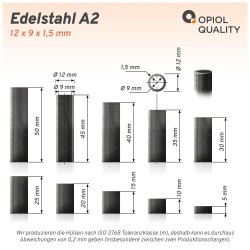 Distanzhülse 12x9x15 Rohr geschweißt,...
