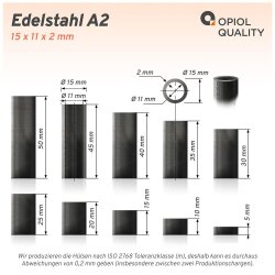 Distanzhülse 15x11x40 Rohr geschweißt,...